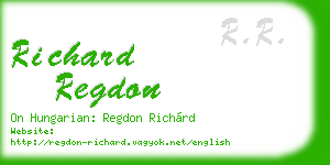 richard regdon business card